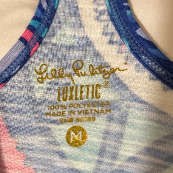 Lilly Pulitzer Sea Jewels Luxletic Racerback Tank Top - Picture 2 of 8